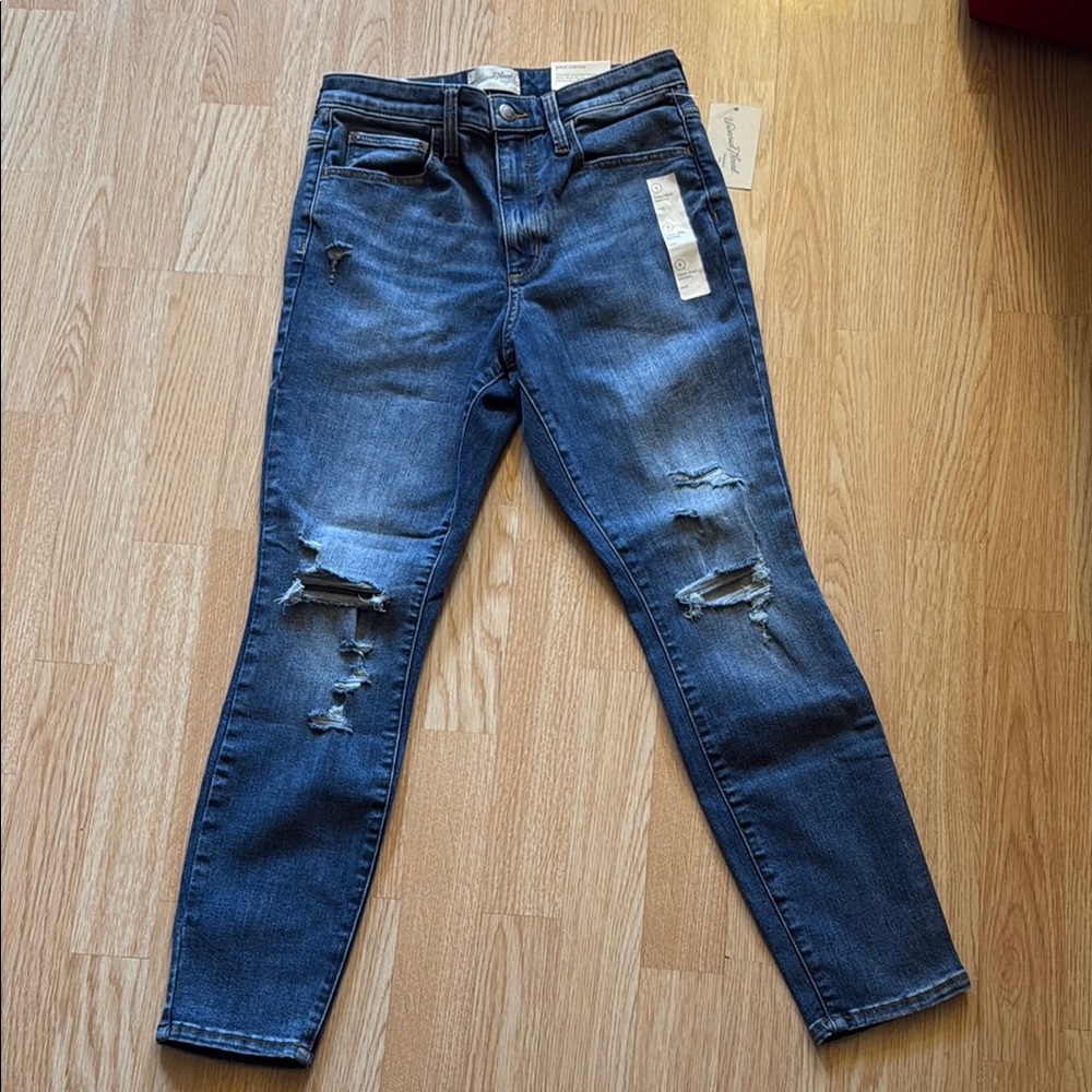 Women's Blue Distressed Jeans